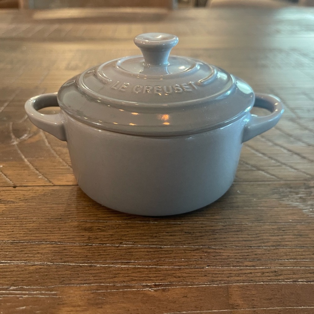 Le Creuset Blue Stoneware Mini Cocotte